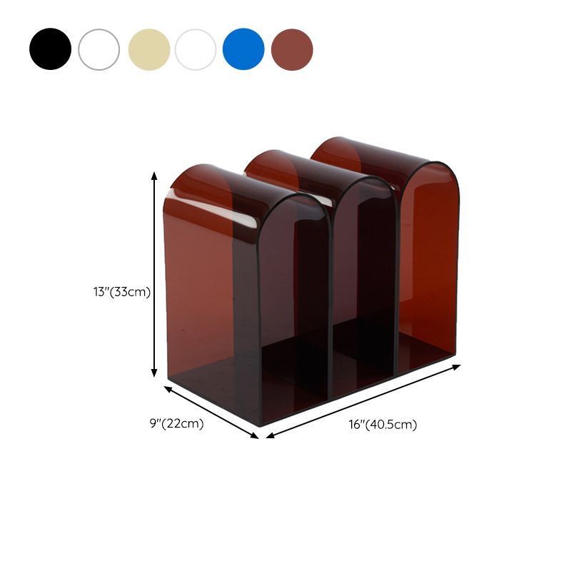 Contemporary Antique Finish Shelf Bookcase Acrylic Geometric Bookshelf