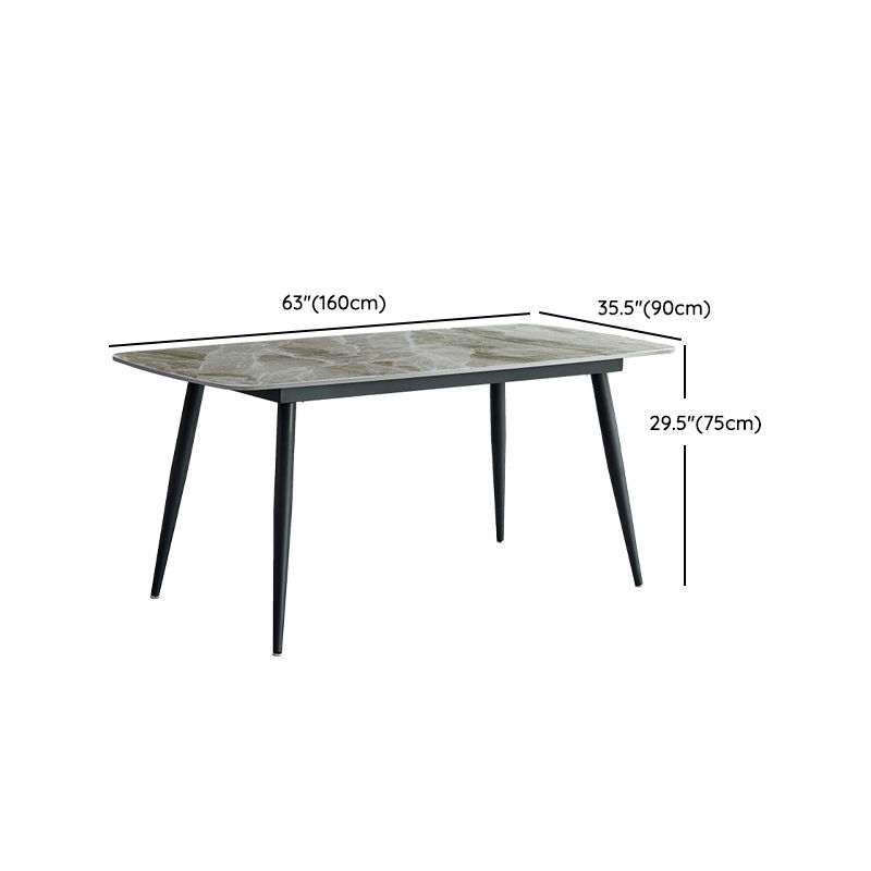 1/2/5/7 Pieces Rectangle Dining Set Modern Sintered Stone Top Dinette Table Set