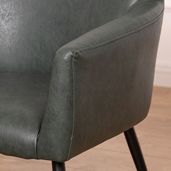 Contemporary Chairs Kitchen Parsons Dining Armchair with Carbon Steel Legs