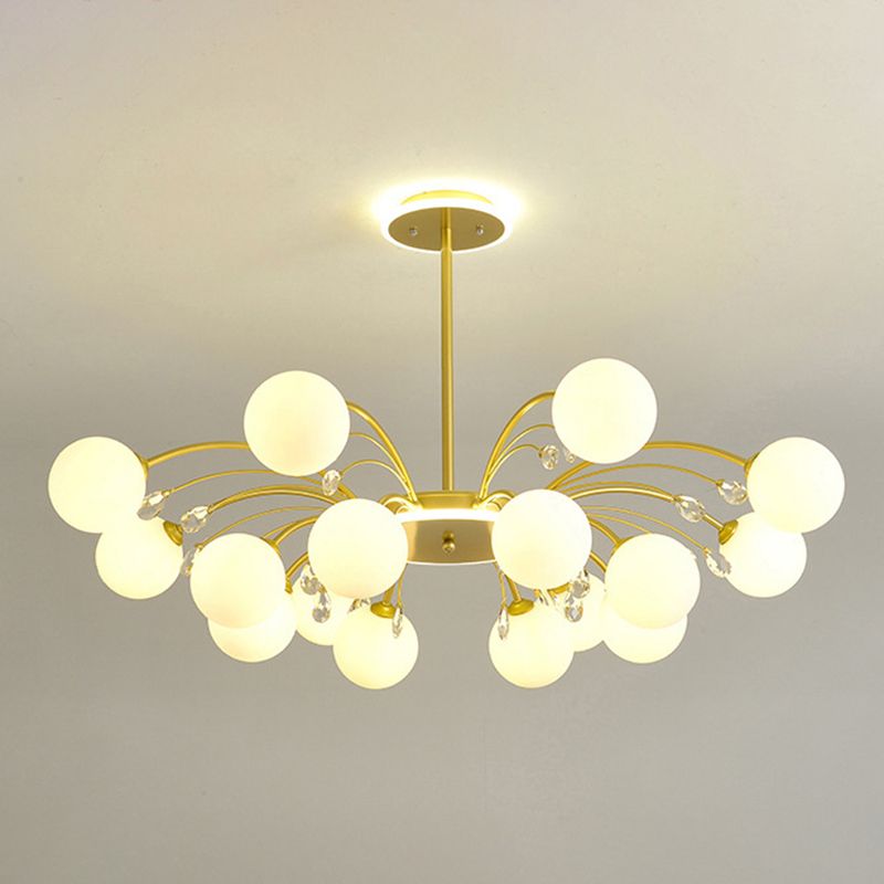 Globe Chandelier Light Fixture Designer Modern Simplicity Milk Glass Pendant Lighting for Restaurant