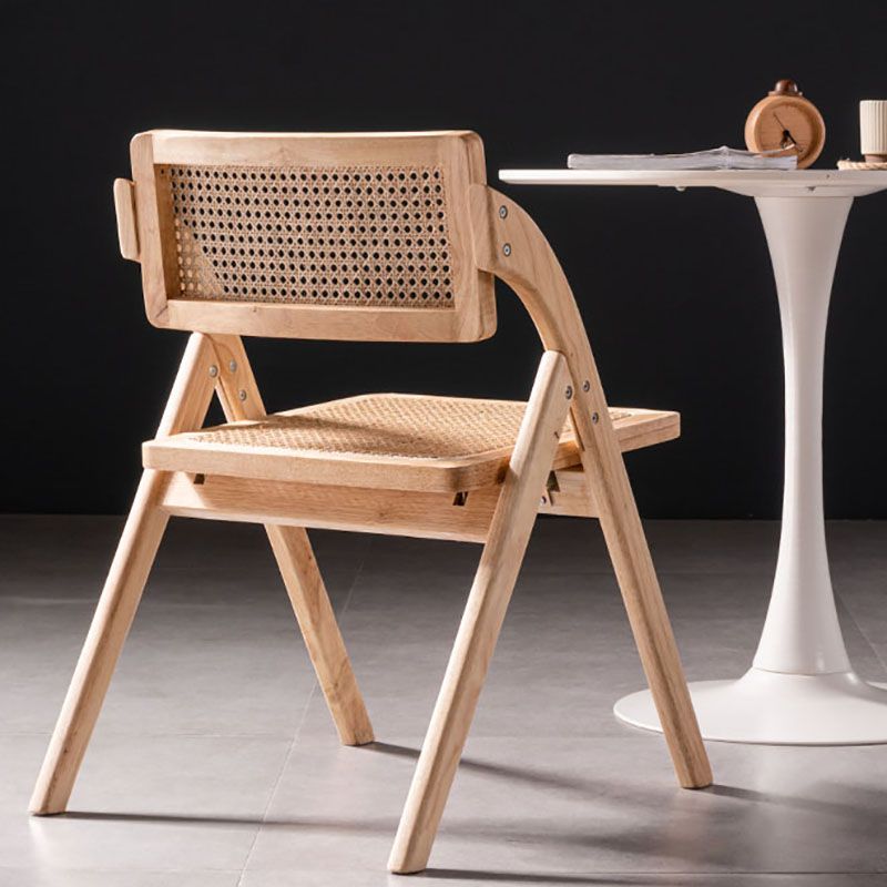 Contemporary Kitchen Chairs Dining Open Back Armless Side Chair with Wooden Legs