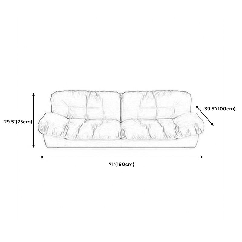 29.53" H Scandinavian Armless Sofa with Tufted Back Sofa for Living Room