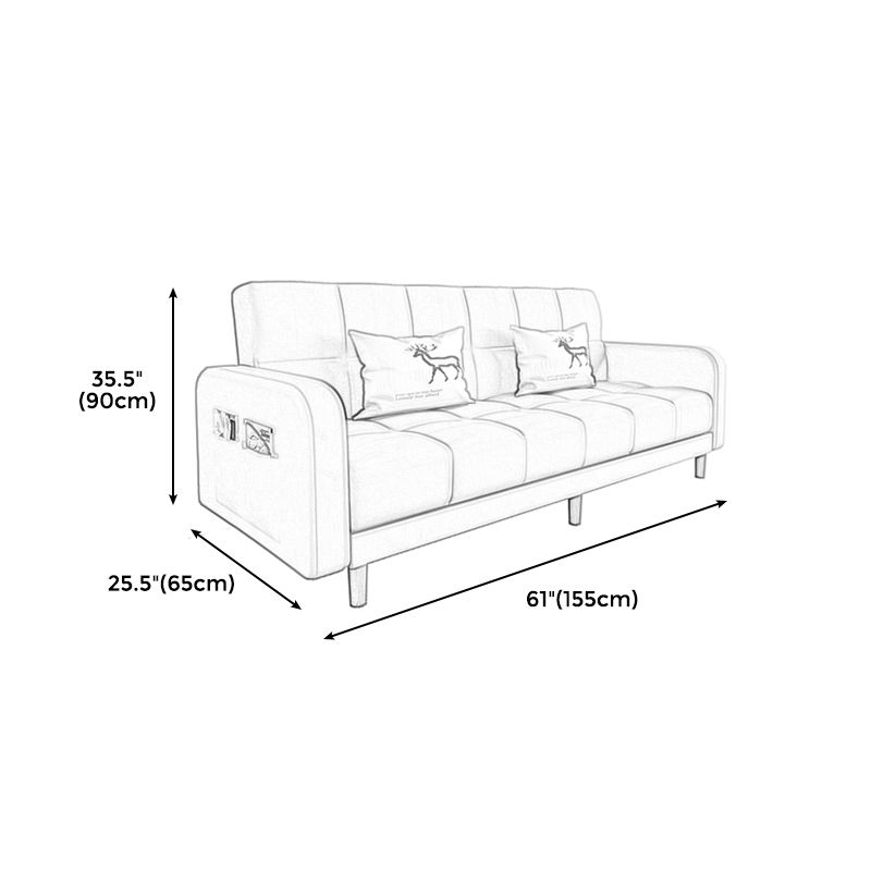 Vierkante arm moderne bank met Biscuit Back Storage Sofa voor woonkamer