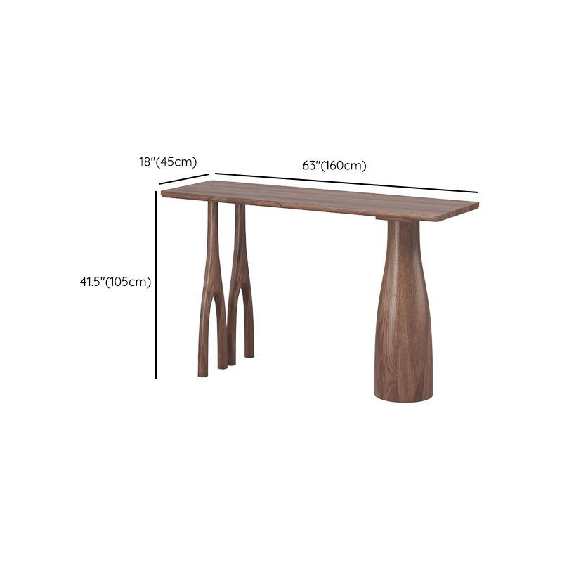 Industrial Style Rectangle Bar Table 1/2/3 Pieces Wood Bar Table Set for Kitchen