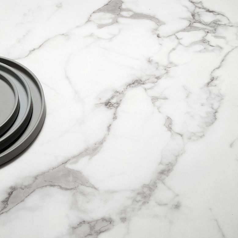 Glam witte marmeren eettafel Standaard ronde eettafel voor keuken