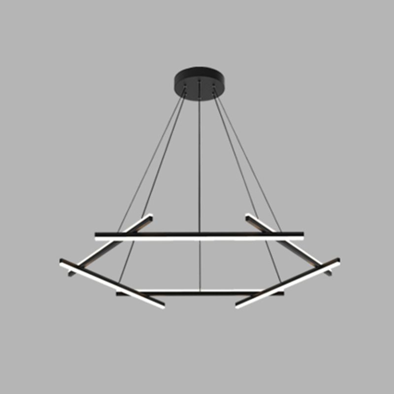 Luz de suspensión de metal simple LED LED LED LEACHING de estilo moderno