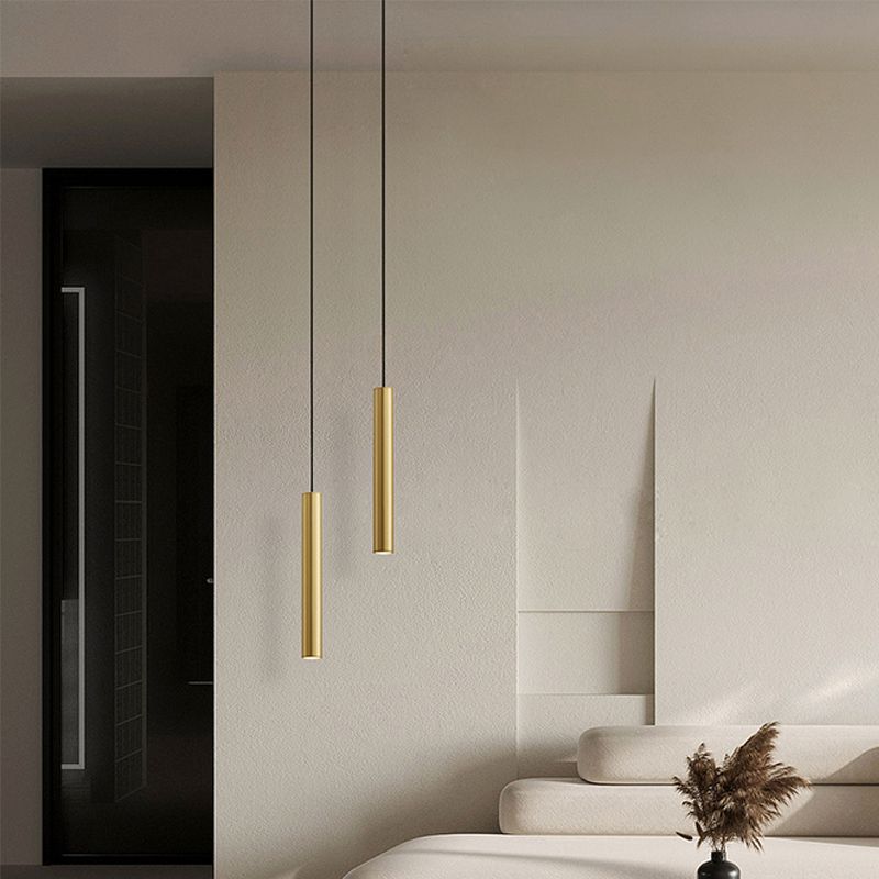 Metal Linear Shape Hanging Lights Modern Multi Light Pendant Light pour salle à manger