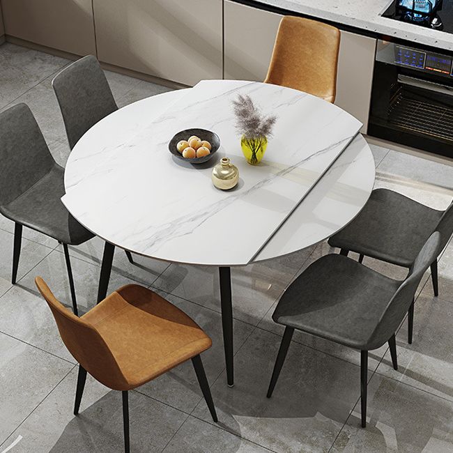 Contemporary Style Sintered Stone Dining Round Table Set 1/4/5/7 Pieces Dining Set