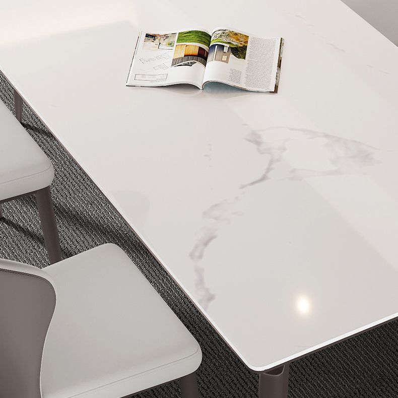 Mesa de comedor rectangular de mediados de siglo Muebles para el comedor de piedra muebles para el hogar