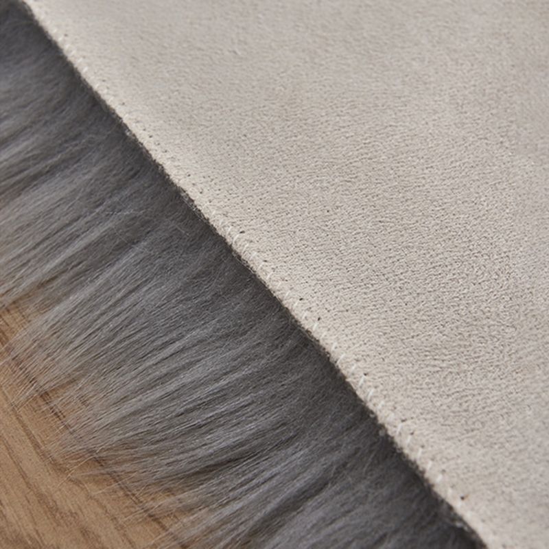 Ausgefallener weißer Teppich aus Plüsch-Polyester, einfarbig, pflegeleichter Teppich für die Inneneinrichtung