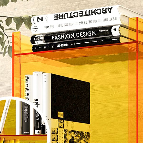Libreria di scaffali in stile scandinavo Acrilico chiuso per ufficio e sala da studio