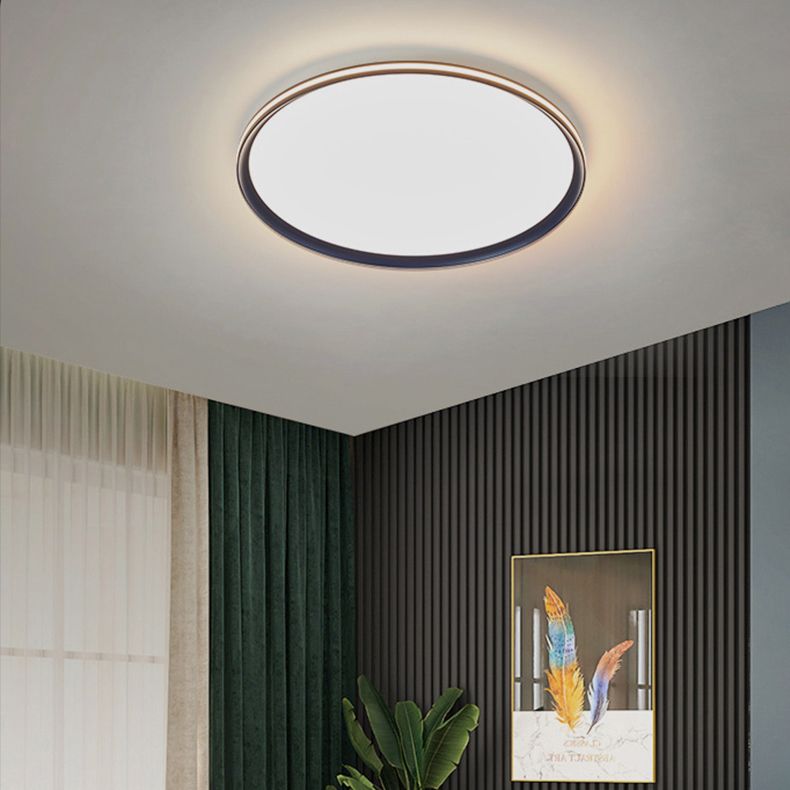 Minimalism LED Flush Mount Ultra-Slim Ceiling Light Fixture for Bedroom