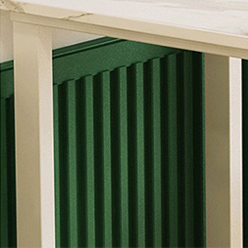 Contemporary Bar Table Set 1/2/3 Pcs White Stone Bar Table with Stools