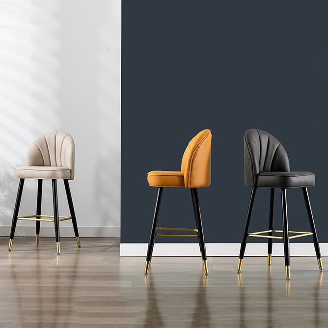 Scandinavian Footrest Living Room Stool Matte Finish Upholstered Barstool