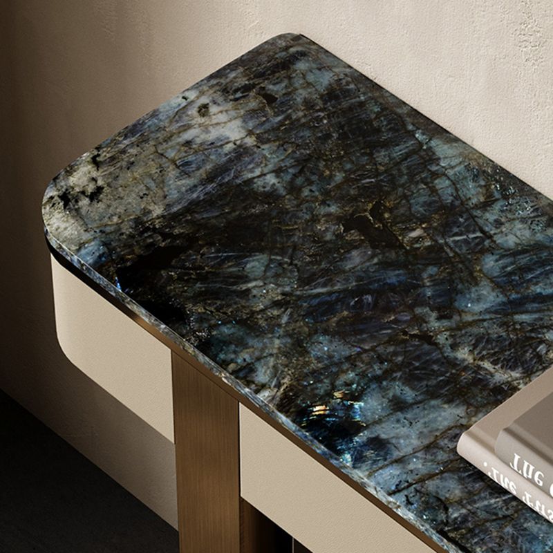 Modern Console Accent Table with Stainless Steel Bracket for Hall