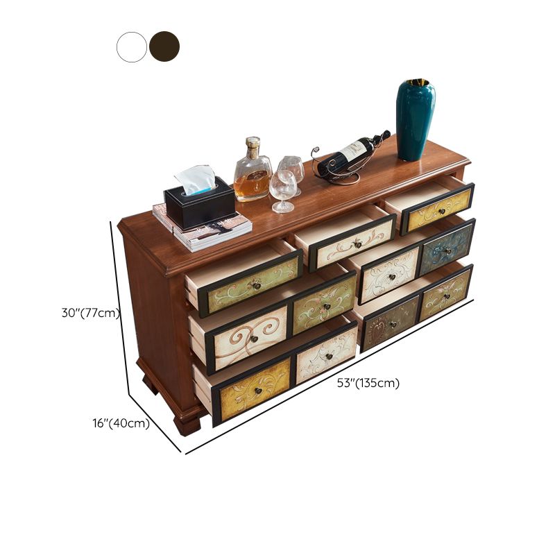 15.6-inch W Traditional Storage Chest Solid Wood Storage Chest Dresser