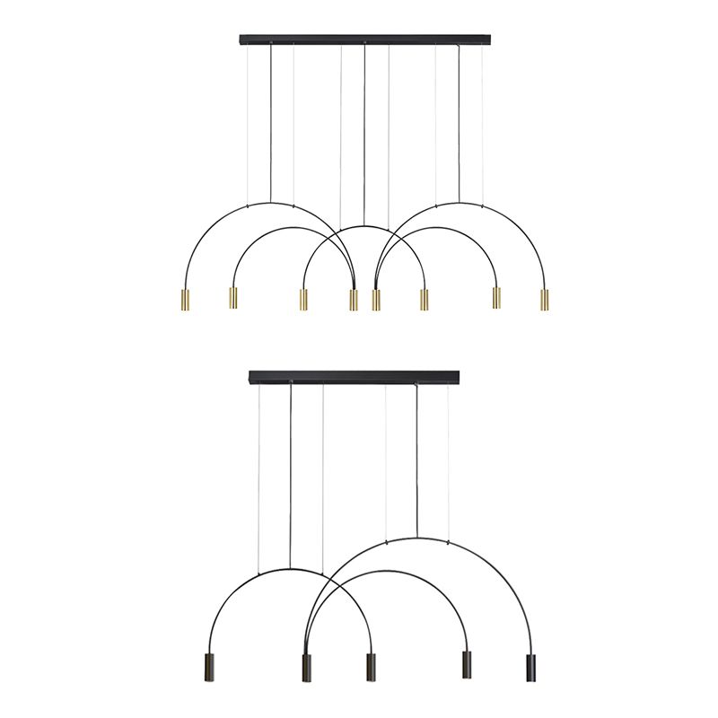 Modern Style Island Light Cylindrical Shade Chandelier Light for Dining Room