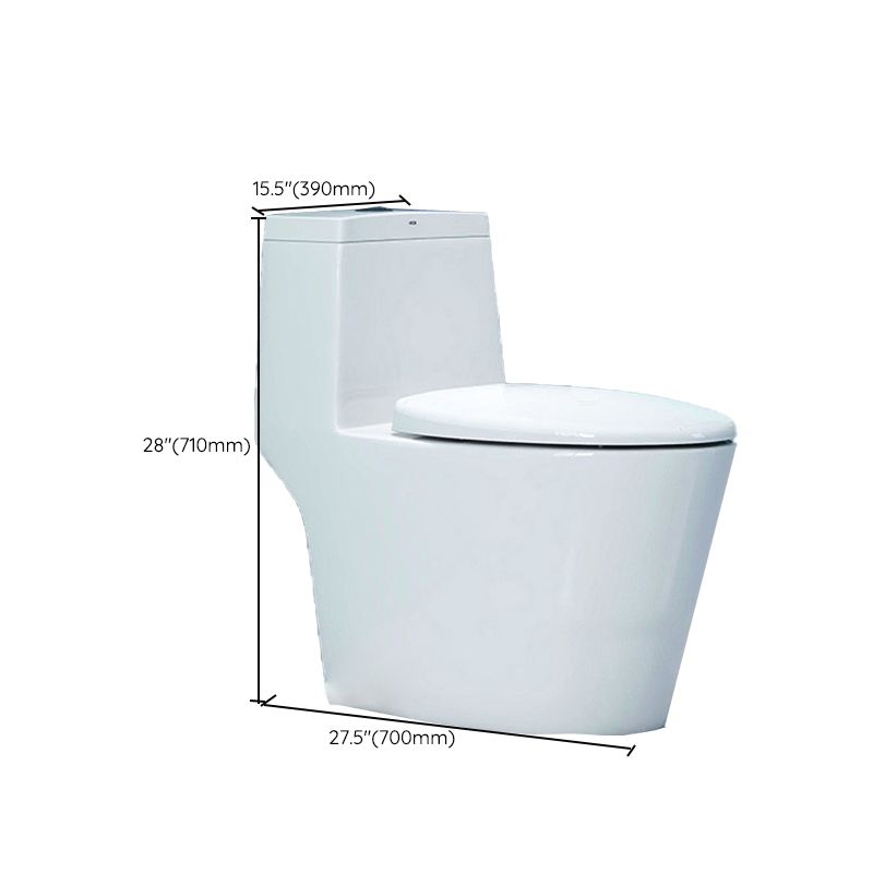 Traditional All-In-One Flush Toilet Floor Mounted Porcelain Toilet Bowl