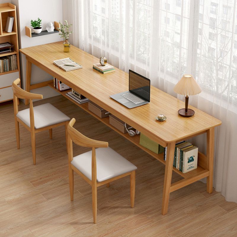 Modern Wooden Office Desk Rectangle Writing Desk with 4 Legs for Bedroom