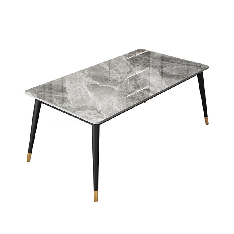 Industrial Style 4-foot Furniture Rectangle Stone Dinette Table for Home