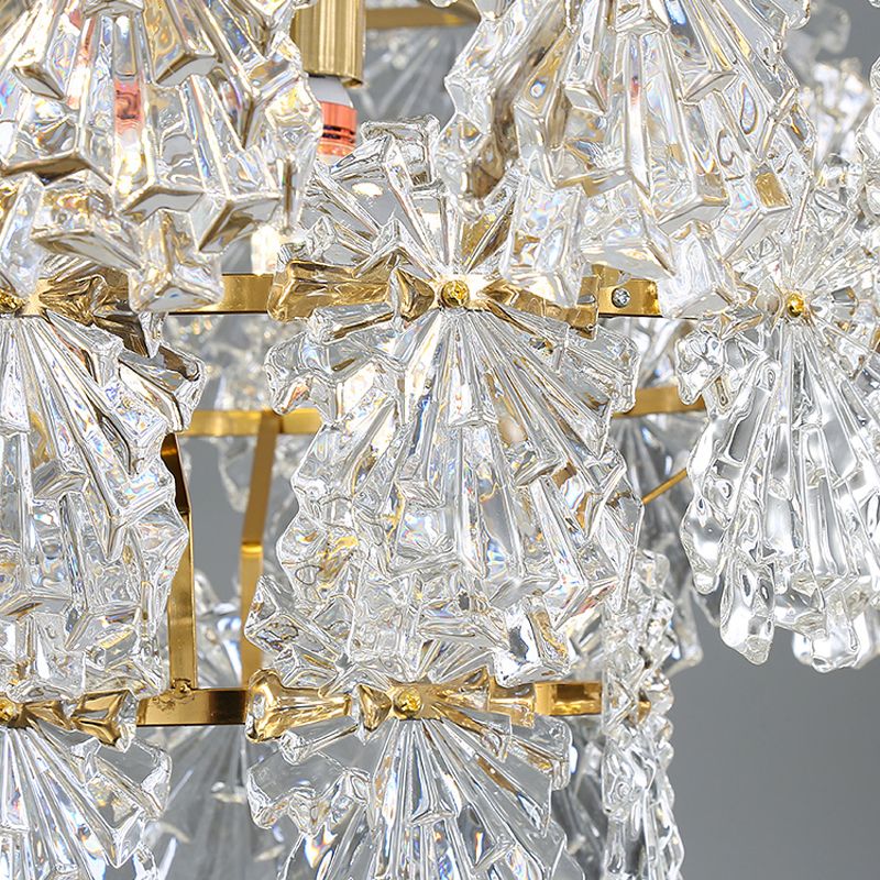 Glass Island Pendants Modern Style Pendant Lights in Gold for Living Room
