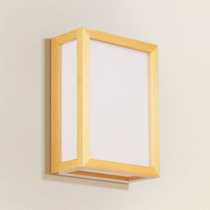 Rectangle Wall Lighting Modern Wood Wall Sconces for Bedroom