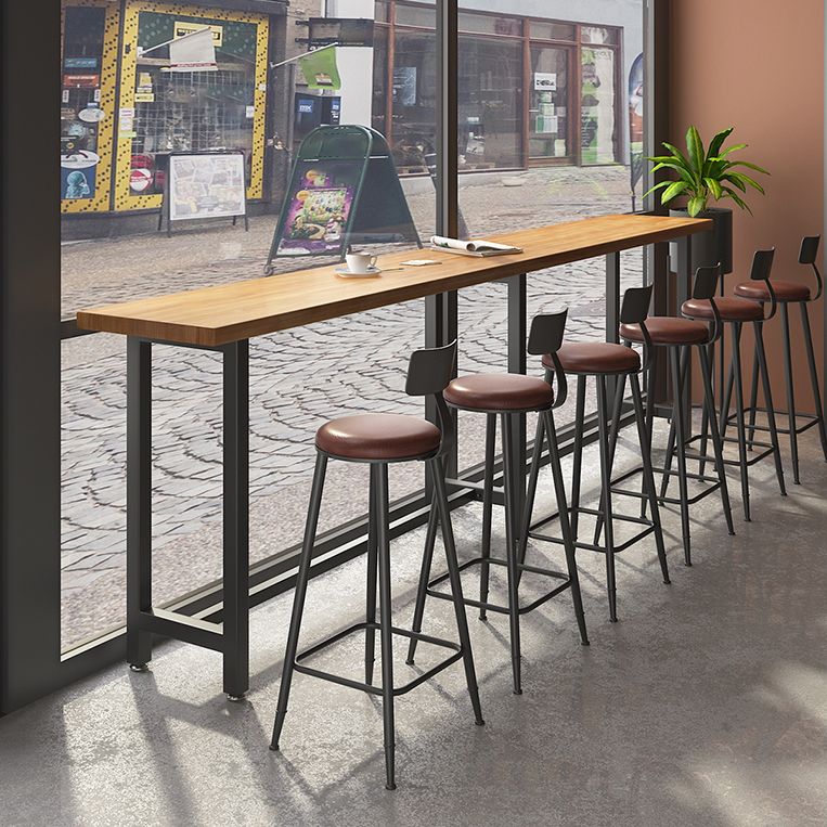 TRESTLE CAFE y Table de mostrador de la sala de custodia Mesa de bar de bistro moderna en natural