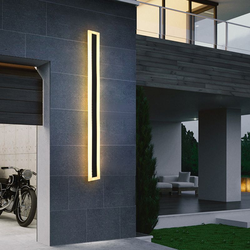 Metal Linear Wall Mount Lamp Simple 1 Light Wall Mounted Light Fixture