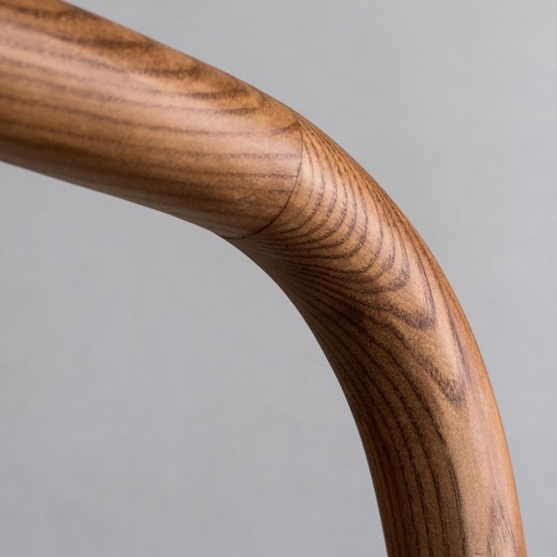 Contemporary Home Arm Chair Open Back Solid Wood Dining Chair