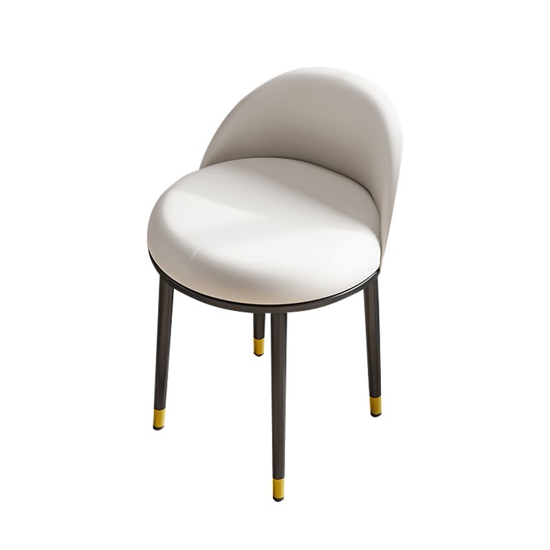 Sillas de comedor tapizadas con respaldo sólido sin brazos de diseño nórdico