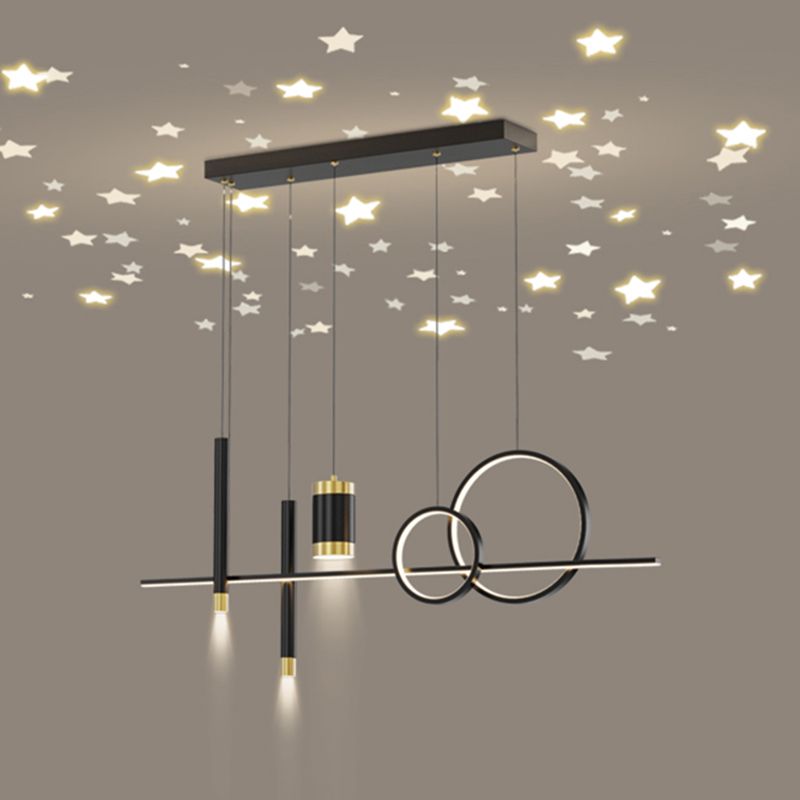 Spherical Shape Island Lights Contemporary Style Metal Island Lighting