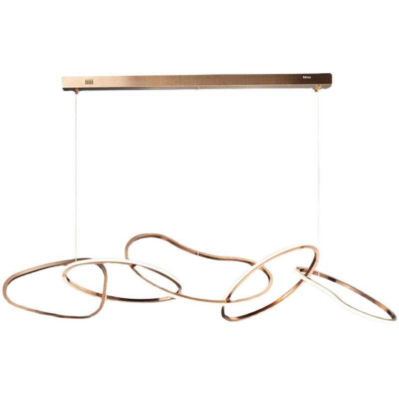 Simple 5 Lights Chandelier Light Fixtures Metal Hanging Chandelier for Cafe