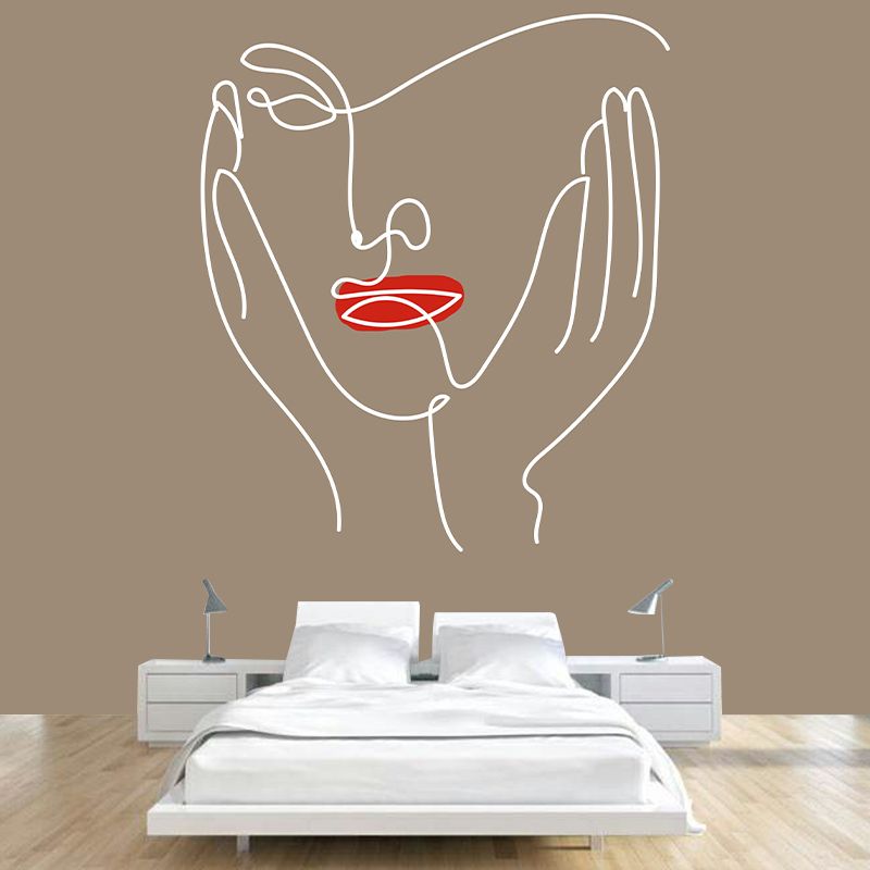 Illustration Environment Friendly Mural Wallpaper Line Art Living Room Wall Mural
