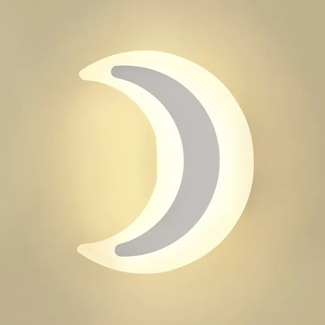 Flat Hallway Stair Wall Sconce Acrylic Lovely Modern LED Wall Light in White