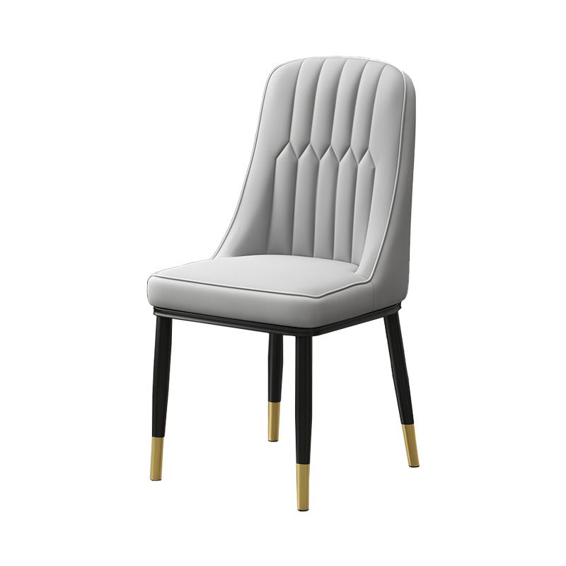 Inicio Silla auxiliar escandinava Silla de comedor Parsons tapizada en metal