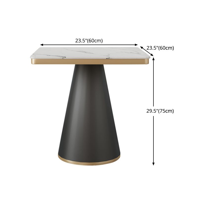 Sintered Stone Top Dining Table Traditional Luxury Dining Table with Metal Frame