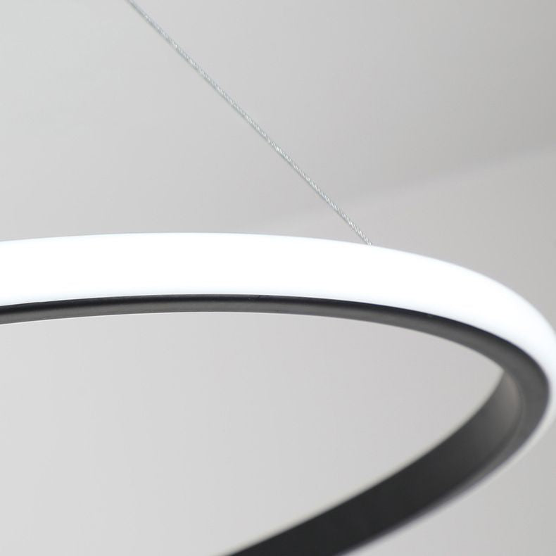 24" Wide Modern Chandelier LED Hanging Ceiling Lights for Living Room Dining Room