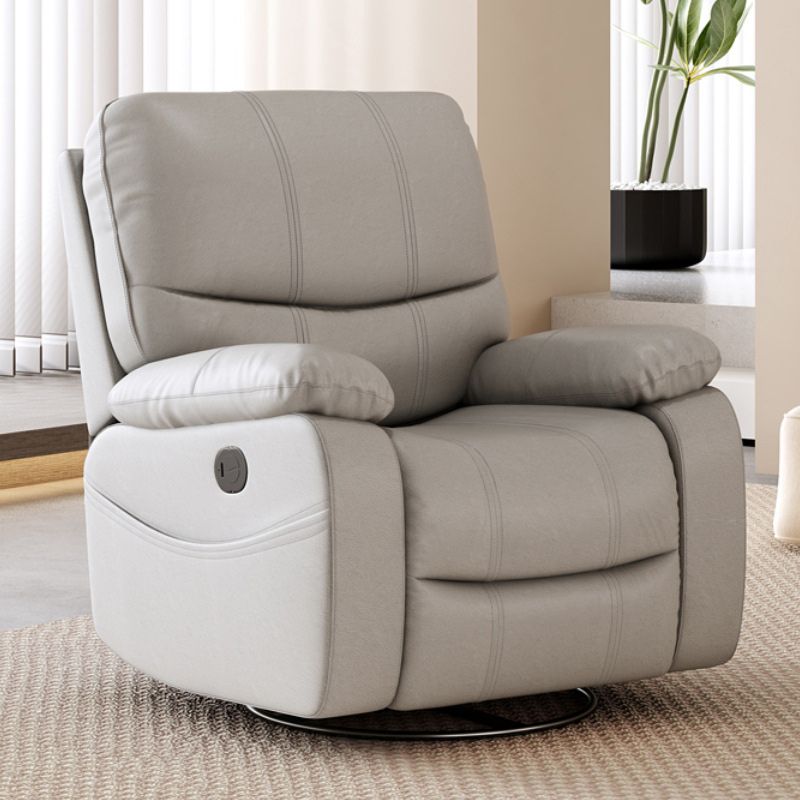 Contemporary Rocking Standard Recliner 35.4" Wide Solid Color Recliner Chair