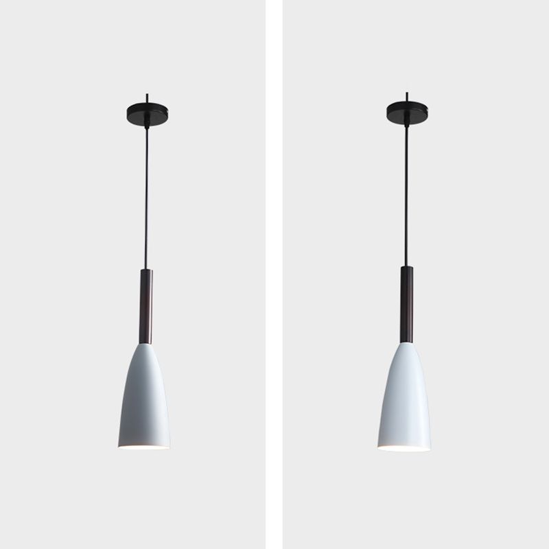 Pendante intérieure minimaliste, Éclairage pendentif en métal nordique à 1 lumière pour chambre à coucher