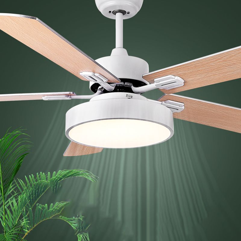 Unique Shape Ceiling Fan Light Kids Style Metal 1-Light Ceiling Fan Lamp for Living Room
