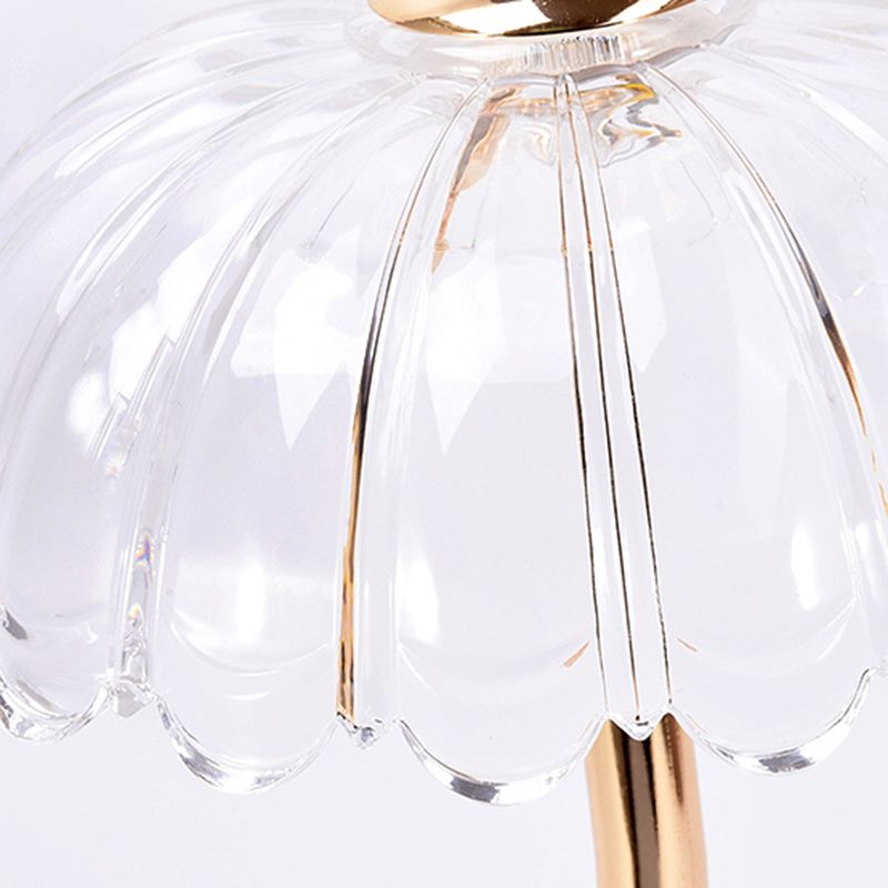 Modern Minimalist Style Dome Nightstand Lamp Glass 1 Light Table Lamp for Bedroom