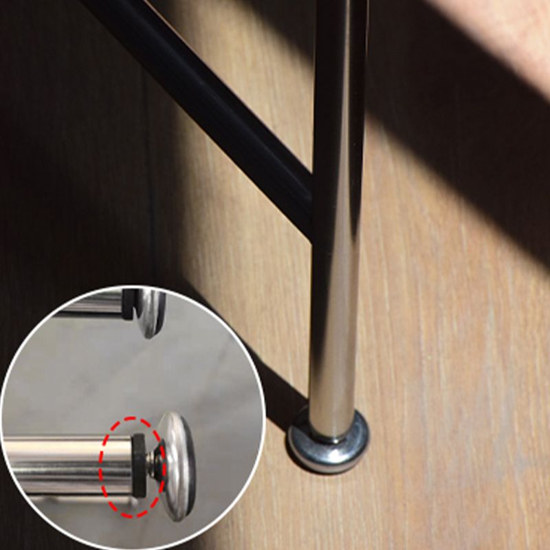 Modern Cross Legs End Slide Table Clear Tray Top Corner Table