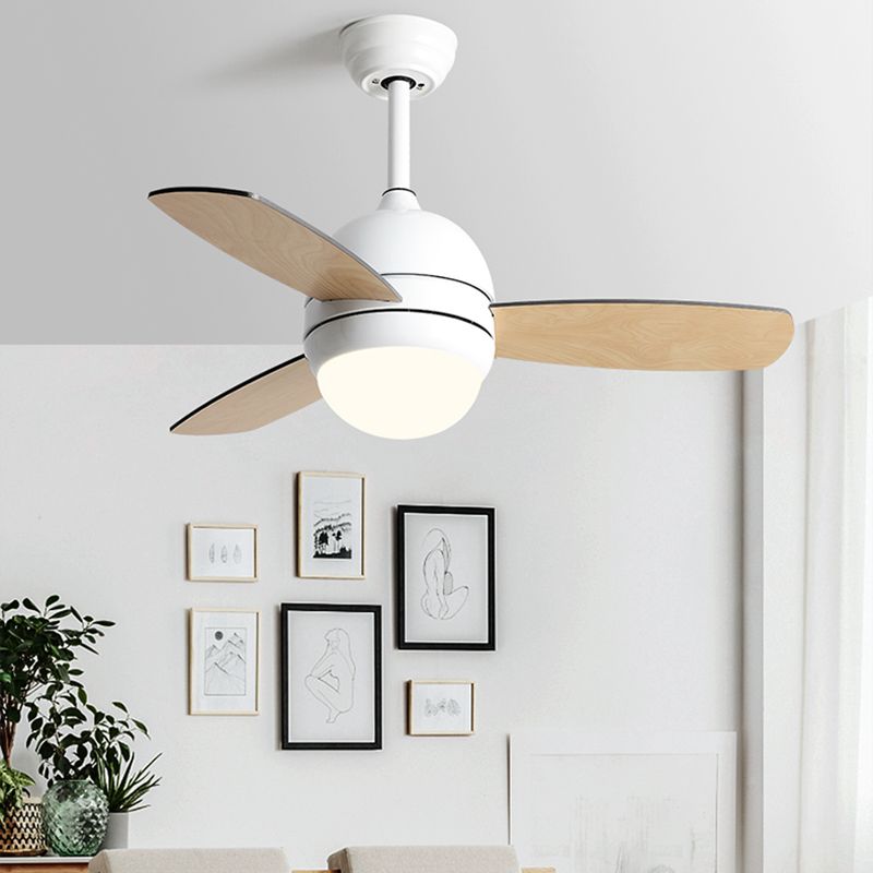 Dome Shape Metal Ceiling Fan Lighting Kids Style 1 Light Ceiling Fan Lamp