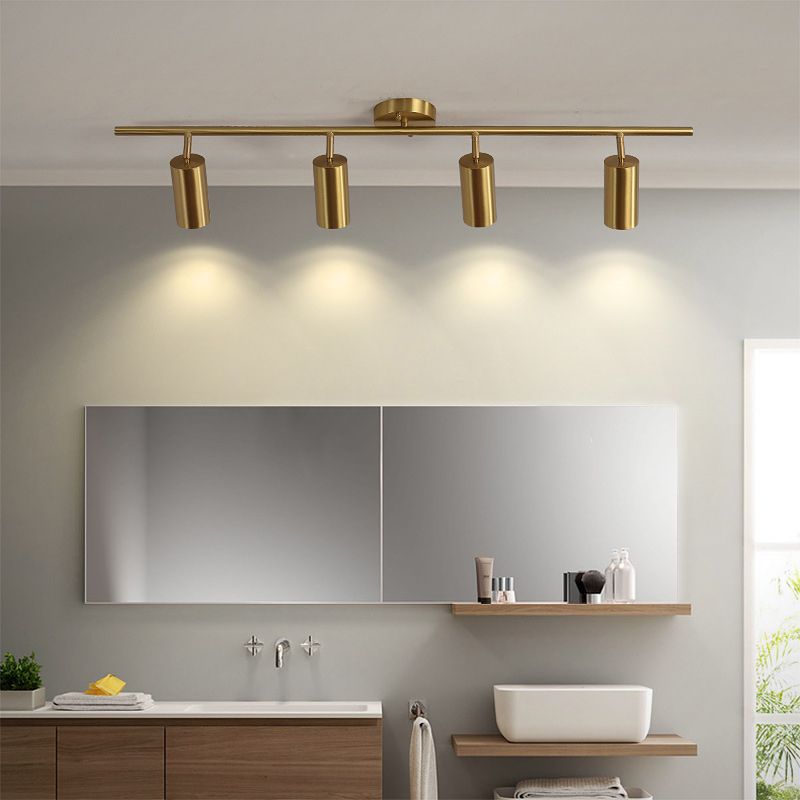 All Copper Track Lighting Kits Nordic Modern Light Luxury Home Living Room TV Cabinet Background Wall Study Room Commercial Shop Lamps