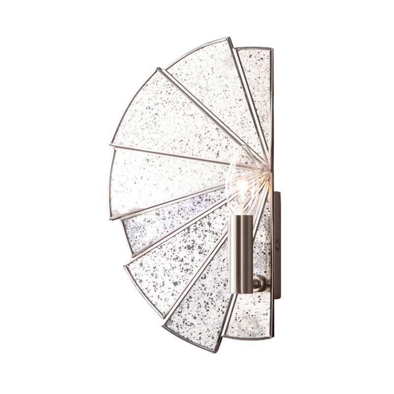 Kandelaar woonkamer muurlamp traditionele stijl metallic 1 licht zilveren sconce licht