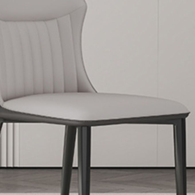 Industrial Upholstered Armless Chair Kitchen Wingback Side Chair