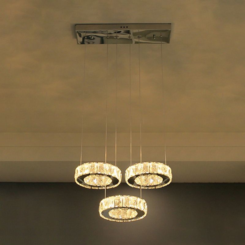 Contemporary Pendant Lights Circle Island Lighting Ideas Crystal for Kitchen Island