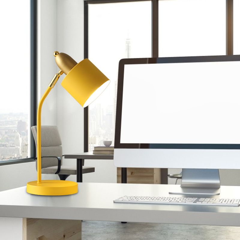 Modern Style Conical Nightstand Lamp Metal 1-Light Table Light