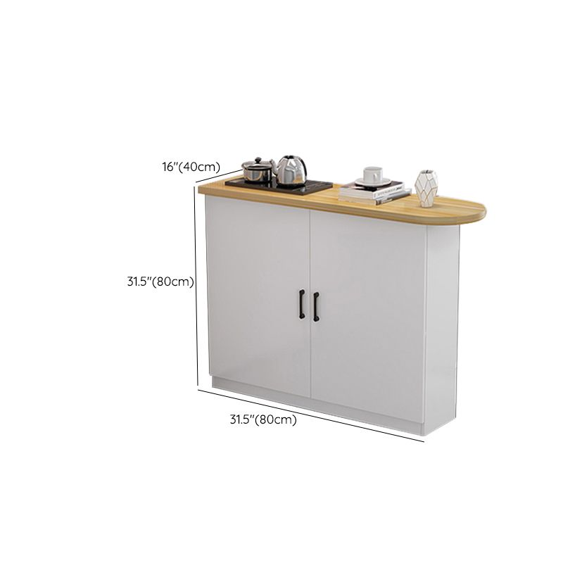 Modern Indoor Counter Table Faux Wood Bar Stool Table with Storage