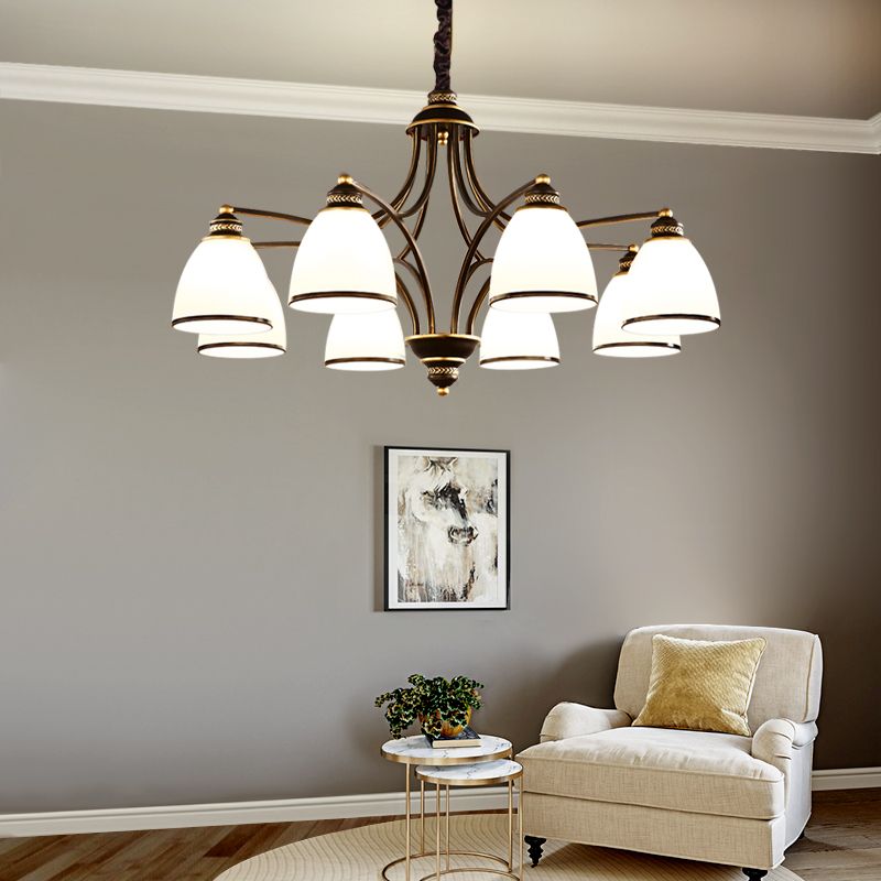 Lampadario in stile americano lampadario multi -testa appeso alla luce per il salotto